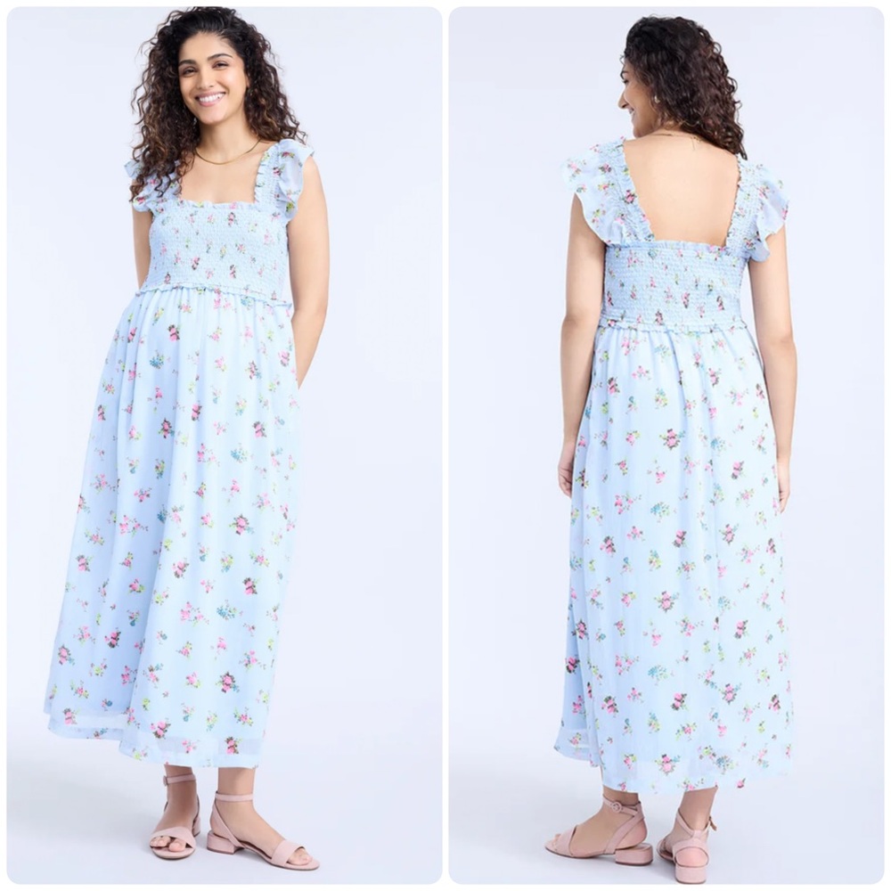 NEW Motherhood Ditsy Floral Maxi Maternity Dress - Picture 14 of 14